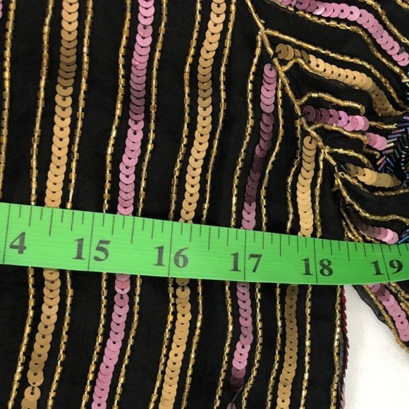 Vintage Justine Todd Beaded Scallop Edge Top Sz M - Picture 5 of 8